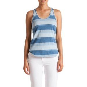JOE'S Collector's Edition STRIPED Joni TANK Top DISTRESS Trims FADED INDIGO (L)